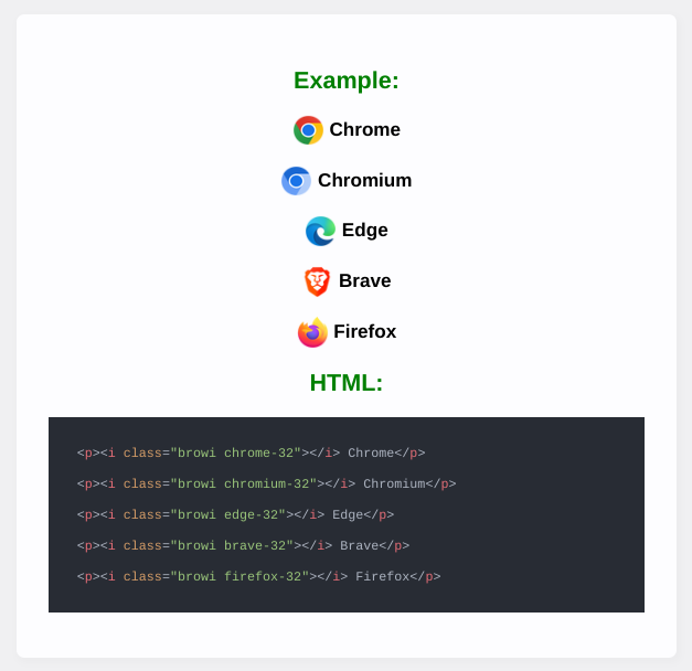 browser logos example